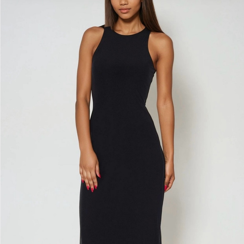 BEBE PowerMesh A-Line Maxi Dress. EUC. SZ XL